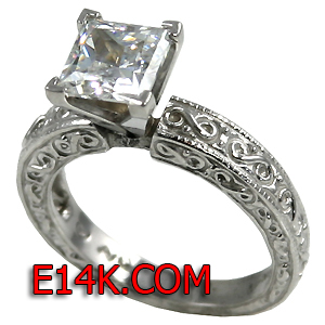 Antique Style Engagement Ring
